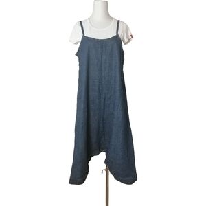 🦎 XL, denim slip harem pants / denim slip maxi skirt by new girl